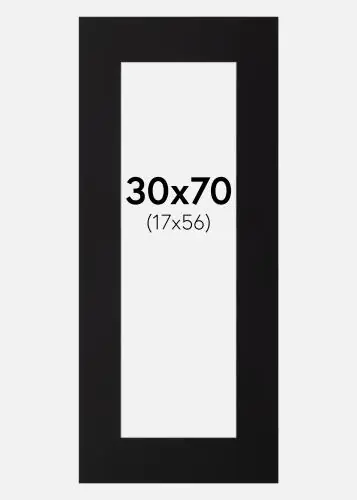 Disponibil imediat Paspartu Canson Negru Margine albă 30x70 cm (17x56)