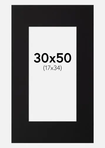 Reducere Paspartu Canson Negru Margine albă 30x50 cm (17x34)