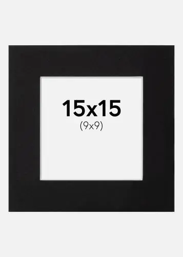 Disponibil imediat Paspartu Canson Negru Margine albă 15x15 cm (9x9)