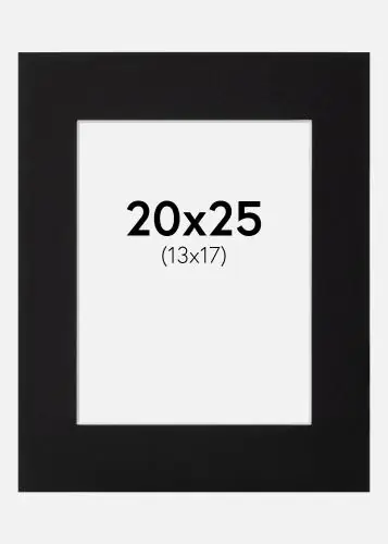 Cumpără online Paspartu Canson Negru Margine albă 20x25 cm (13x17)