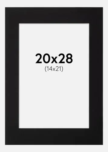 Bestseller Paspartu Canson Negru Margine albă 20x28 cm (14x21)