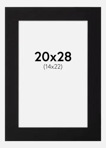 Paspartu Canson Negru Margine albă 20x28 cm (14x22) Retur gratuit