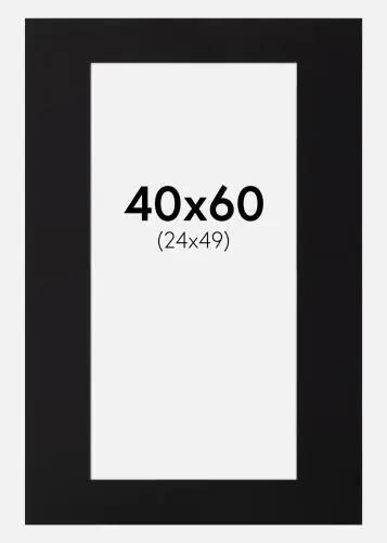 Discount Paspartu Canson Negru Margine albă 40x60 cm (24x49)