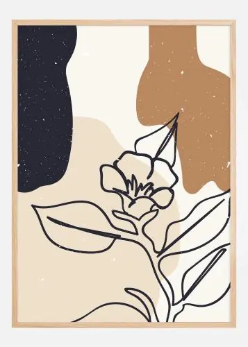 Abstract composition flower Poster (21x29.7 cm (A4)) Reduceri
