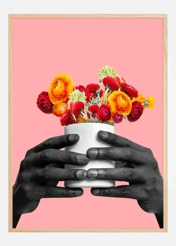 A cup of flowers Poster (21x29.7 cm (A4)) Plată sigură