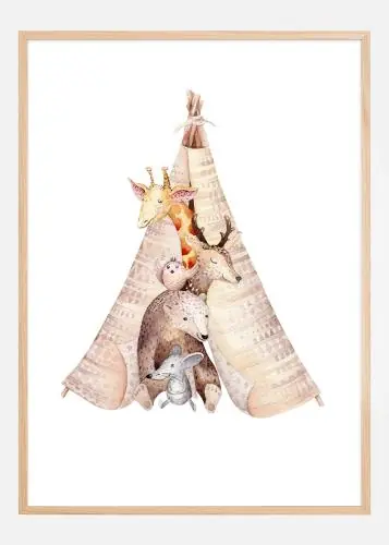 Animal sleepover Poster (21x29.7 cm (A4)) Cel mai bun preț