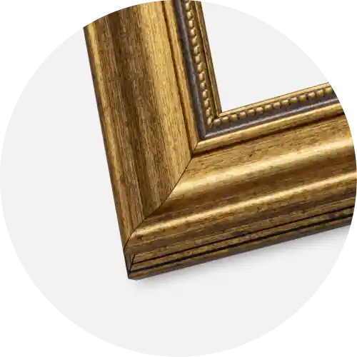 Livrare rapidă Ramă Rococo Auriu 60x80 cm - Paspartu Alb 50x60 cm