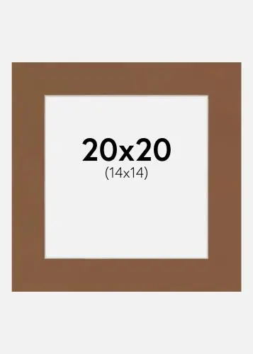 Reducere de preț Passepartout Brown Sugar (Miez Alb) 20x20 cm (14x14)
