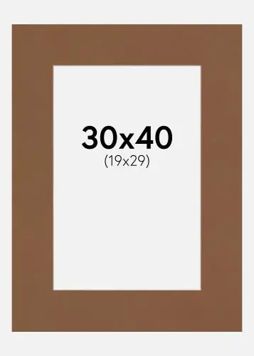 Passepartout Brown Sugar (Miez Alb) 30x40 cm (19x29) Noutate