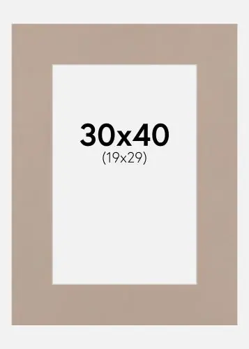 Ofertă limitată Passepartout Putty (Miez Alb) 30x40 cm (19x29)