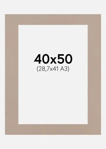 Passepartout Putty (Miez Alb) 40x50 cm (28,7x41 - A3) Ieftin