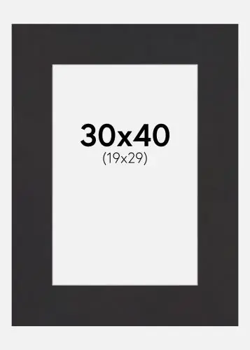 Passepartout Dark Shale (Miez Alb) 30x40 cm (19x29) Lichidare de stoc