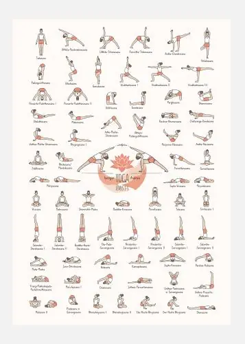 Yoga In Colour I Tablou Pe Pânză (30x40 cm) Ultima șansă
