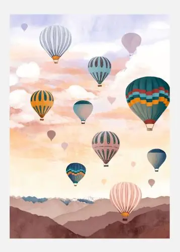 Airballoon Sky Tablou Pe Pânză (30x40 cm) Ofertă limitată