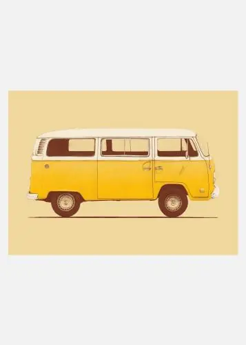 Yellow Van Tablou Pe Pânză (30x40 cm) Ofertă limitată