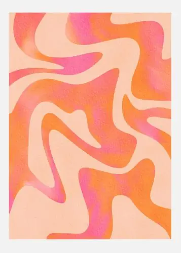 Abstract Wave - Peach Fuzz Tablou Pe Pânză (30x40 cm) Livrare expres