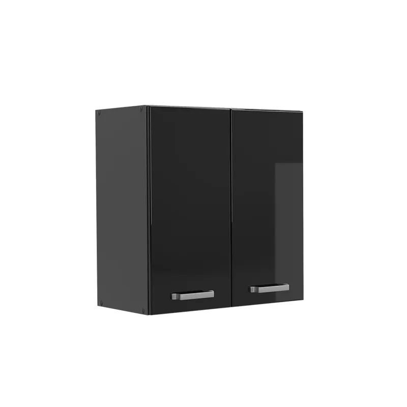 Dulap de perete R-Line Negru lucios ridicat 60 cm Vicco Reducere de preț
