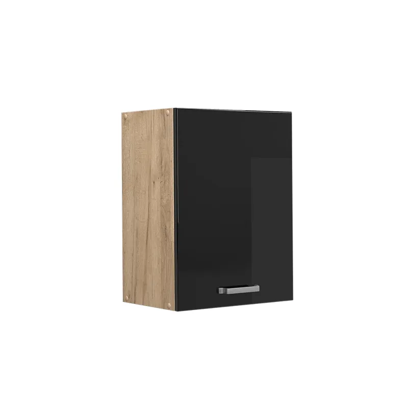 Dulap de perete R-Line Negru lucios ridicat 45 cm Vicco Ofertă de sezon