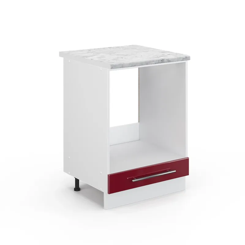 Dulap de transformare a sobei Fame-Line Bordeaux lucios ridicat 60 cm , AP Marmură Vicco Expediere rapidă