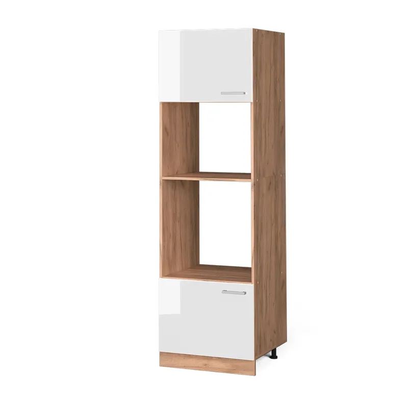 Calitate înaltă Dulap pentru cuptor cu microunde R-Line Alb lucios ridicat 60 cm Vicco
