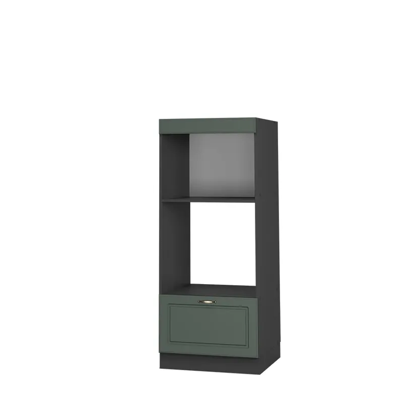Dulap pentru cuptor cu microunde Fame-Line Casă de țară verde și aurie 60 cm deschide Vicco Popular