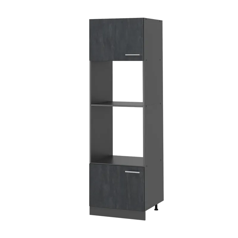 Chilipir Dulap pentru cuptor cu microunde R-Line Beton negru 60 cm Vicco