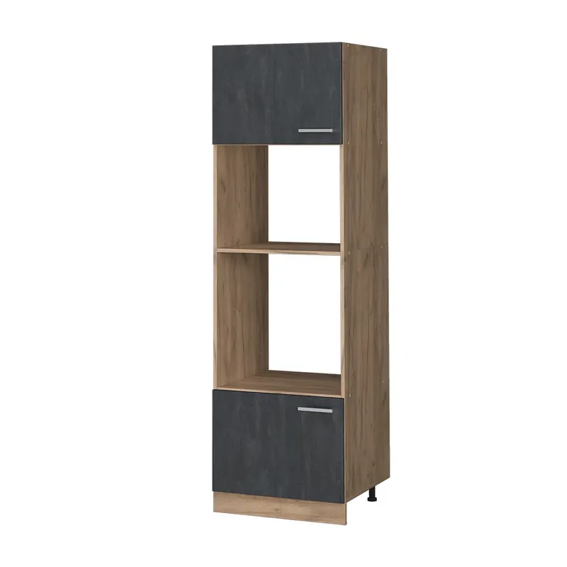 Dulap pentru cuptor cu microunde R-Line Beton negru 60 cm Vicco Reducere extra