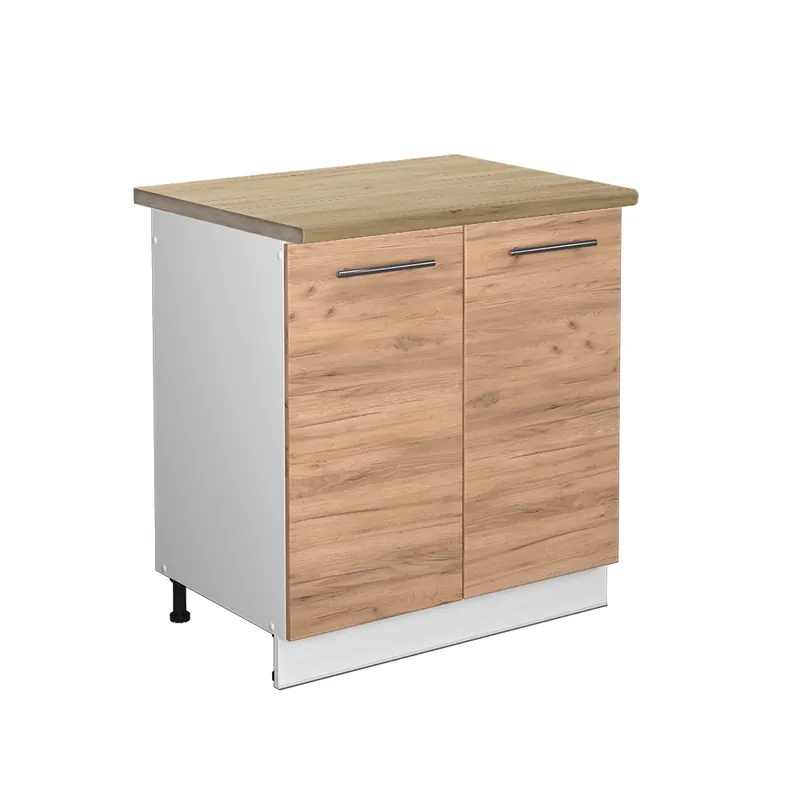 Disponibil imediat Dulap de bază pentru chiuvetă Fame-Line Stejar Goldkraft 80 cm , AP Stejar Vicco