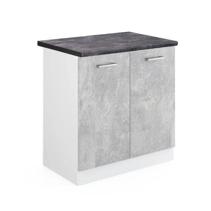 Ieftin Dulap de bază pentru chiuvetă R-Line beton 80 cm , AP Antracit Vicco