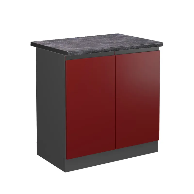 Dulap de bază pentru chiuvetă R-Line Roşu 80 cm , AP Antracit Vicco Ofertă specială
