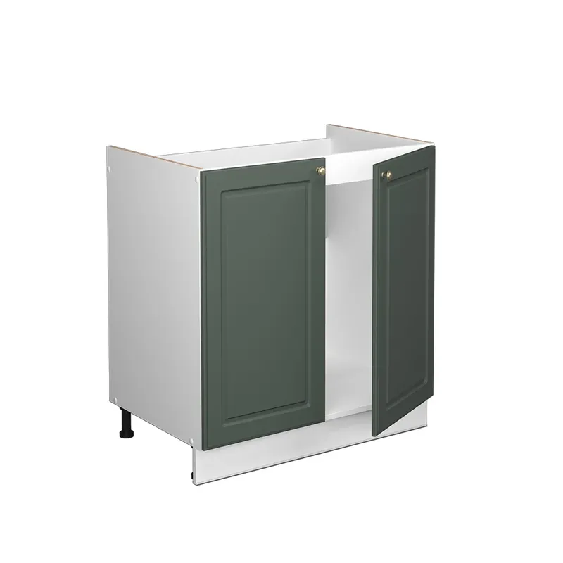 Plată sigură Dulap de bază pentru chiuvetă Fame-Line Casă de țară verde și aurie 80 cm , AP Marmură Vicco