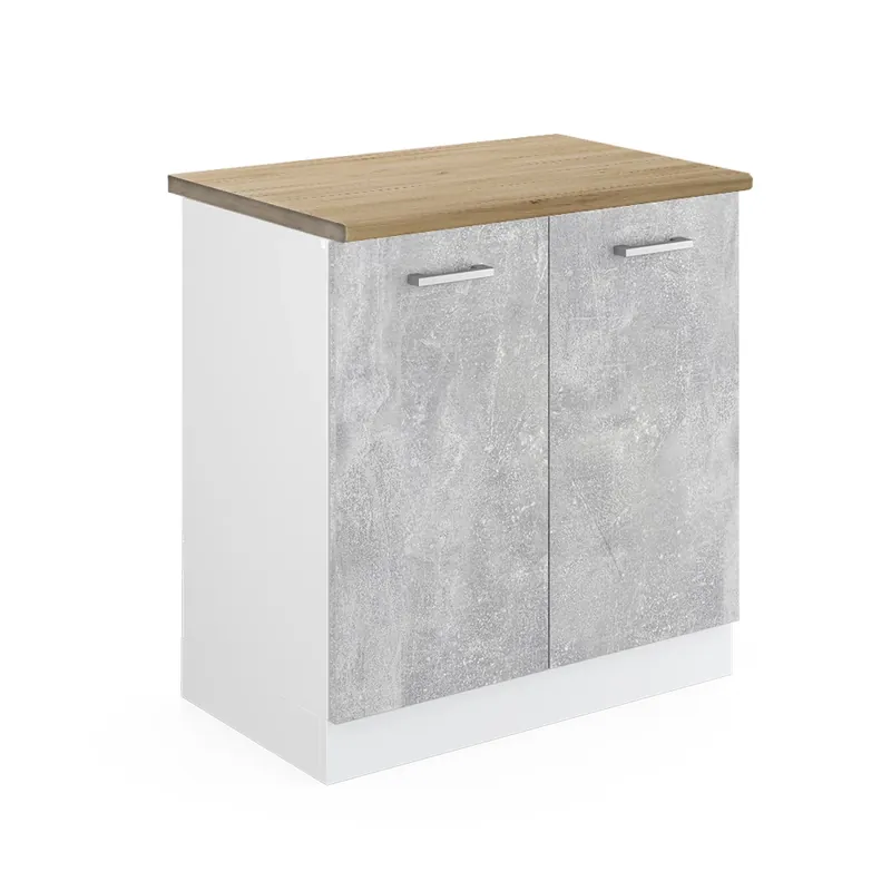 Ofertă specială Dulap de bază pentru chiuvetă R-Line beton 80 cm , AP Stejar Vicco
