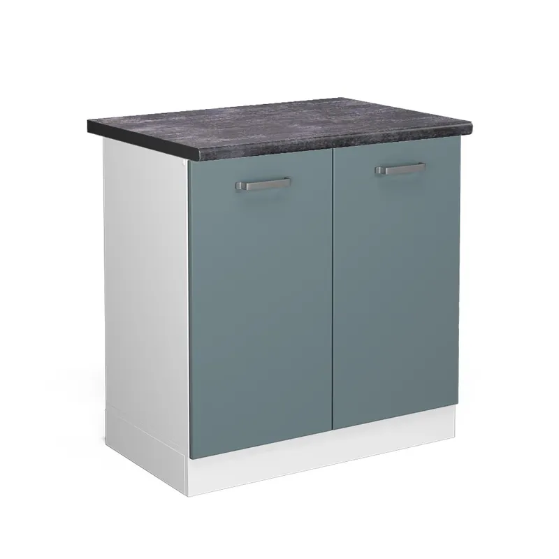 Discount Dulap de bază pentru chiuvetă R-Line Albastru-gri 80 cm , AP Antracit Vicco