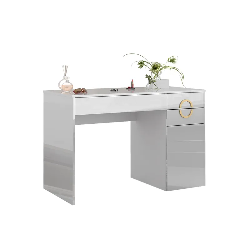 Preț promoțional Vanitate Adela Alb 115 cm cu 3 sertare Vicco