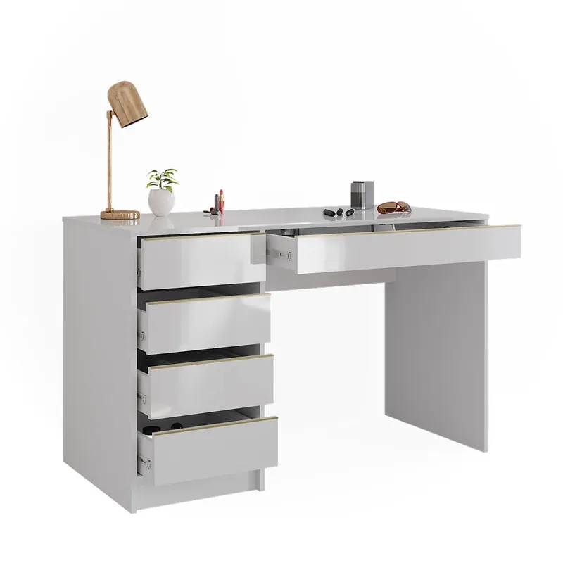 Retur ușor Vanitate Sherry Alb/Auriu 120 cm fără oglindă Vicco