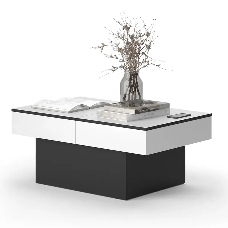 Masă de cafea Boto Negru 95 x 58 cm Extensibil Vicco Vezi acum