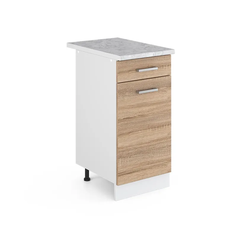 Vezi acum Dulap de bază universal R-Line Sonoma 40 cm cu sertar, cu blat Vicco