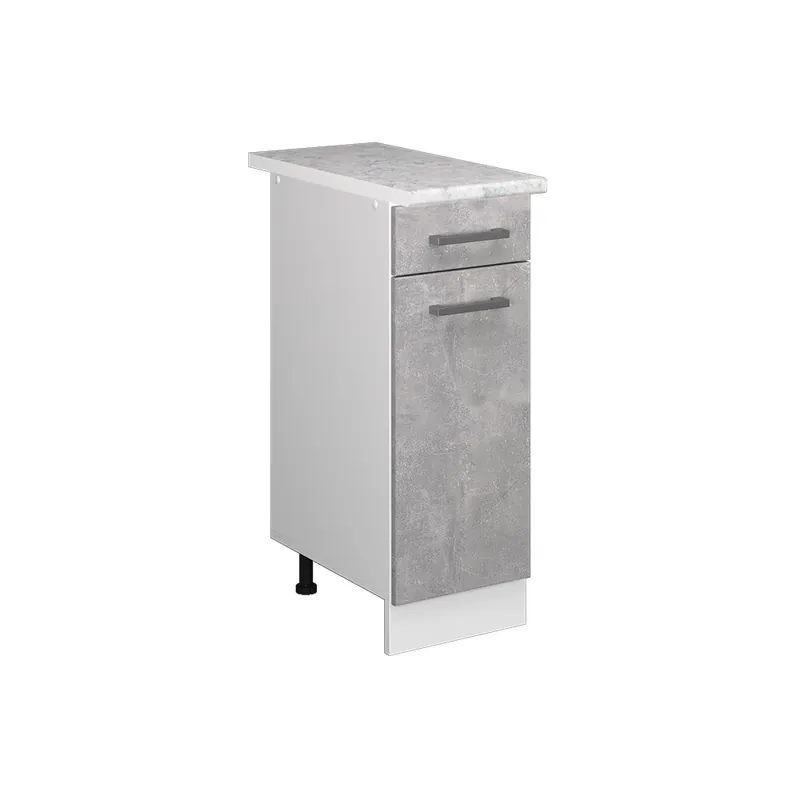 Dulap de bază universal R-Line beton 30 cm cu sertar, cu blat Vicco Cumpără online