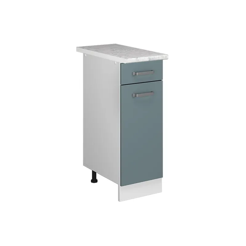 Expediere rapidă Dulap de bază universal R-Line Albastru-gri 30 cm cu sertar, cu blat Vicco