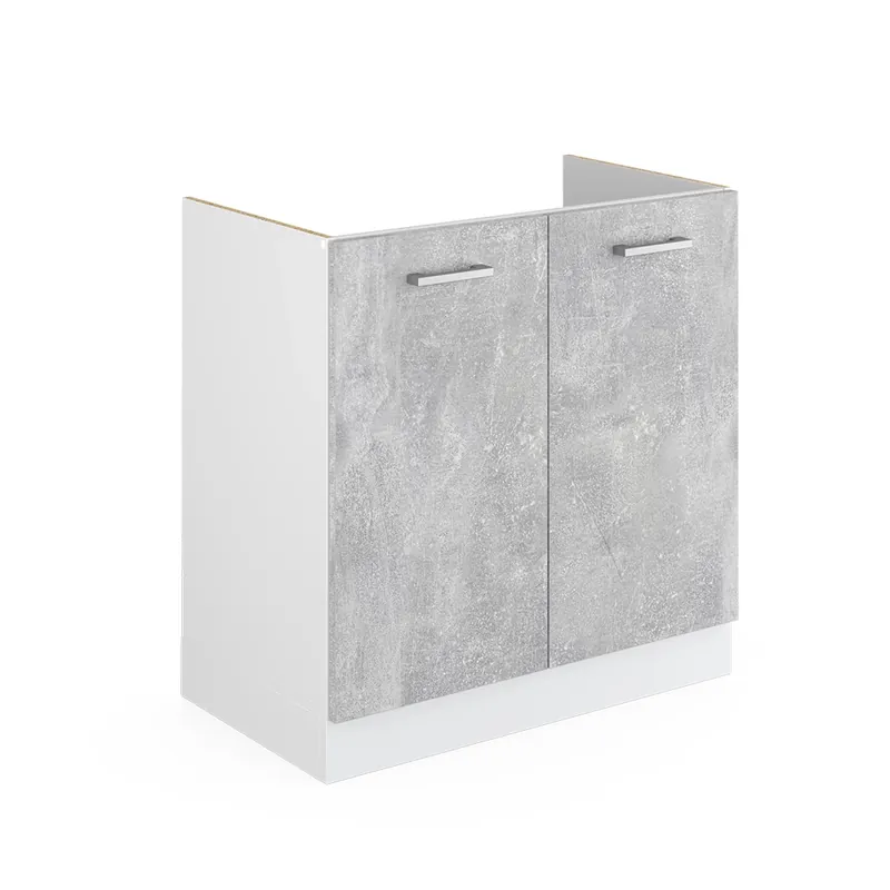 Ultima șansă Pagrindinė kriauklės spintelė R-Line beton 80 cm cu usi, fara blat Vicco