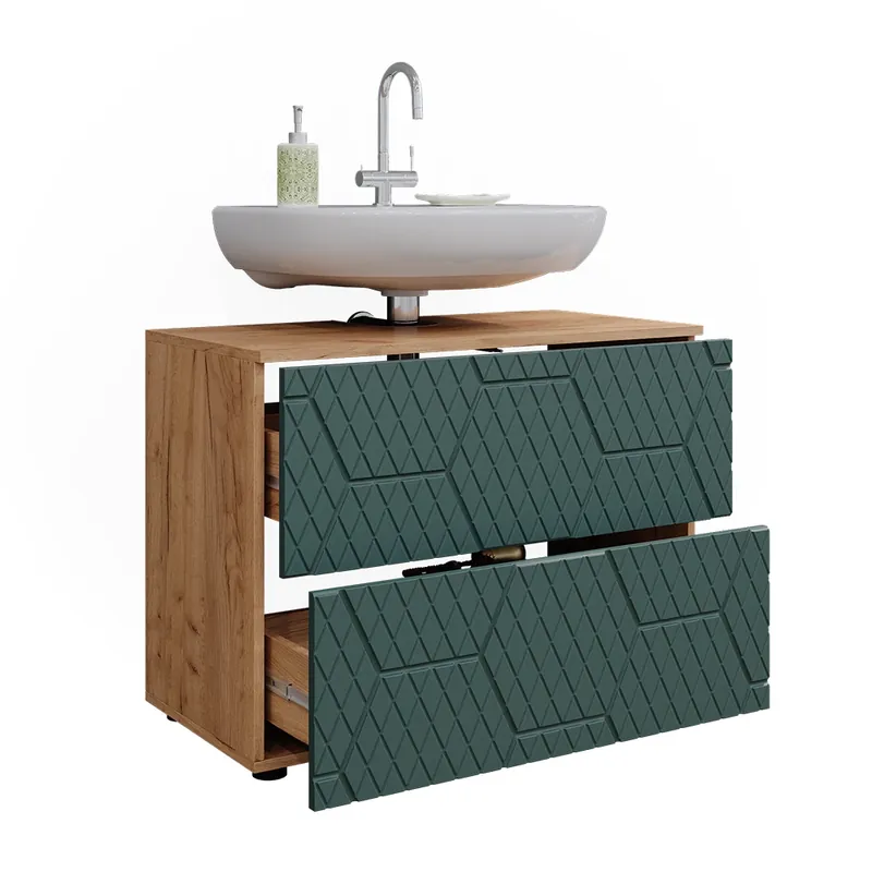 Pagrindinė kriauklės spintelė Irma Verde 80x58.6 cm cu 2 sertare Vicco Vezi acum