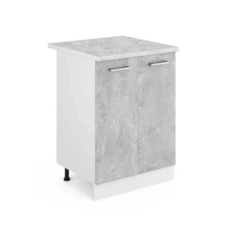 Plată securizată Dulap universal de bază R-Line beton 60 cm cu usi, cu blat Vicco