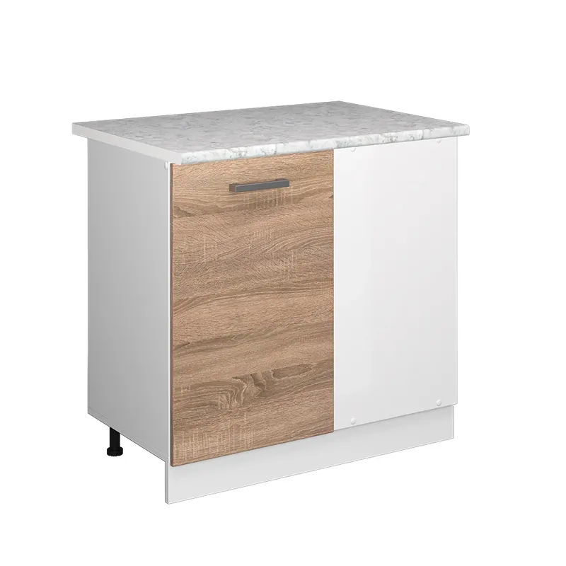 Super ofertă Dulap de colț pentru articole de uz casnic R-Line Sonoma 86 cm cu usa, cu blat Vicco