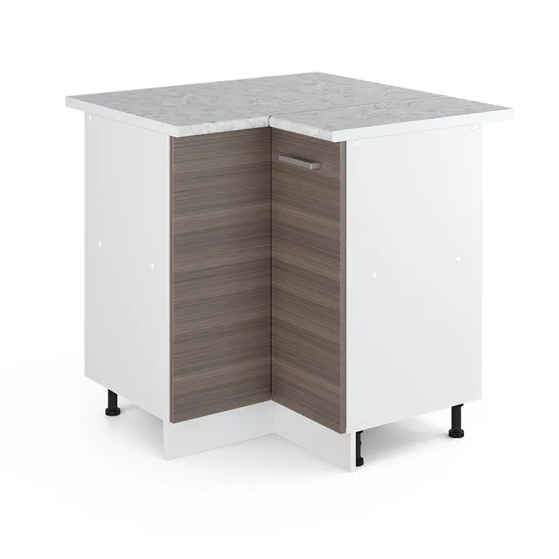 Preț promoțional Dulap de colț pentru articole de uz casnic R-Line Gri 75.6 cm cu usa, cu blat Vicco