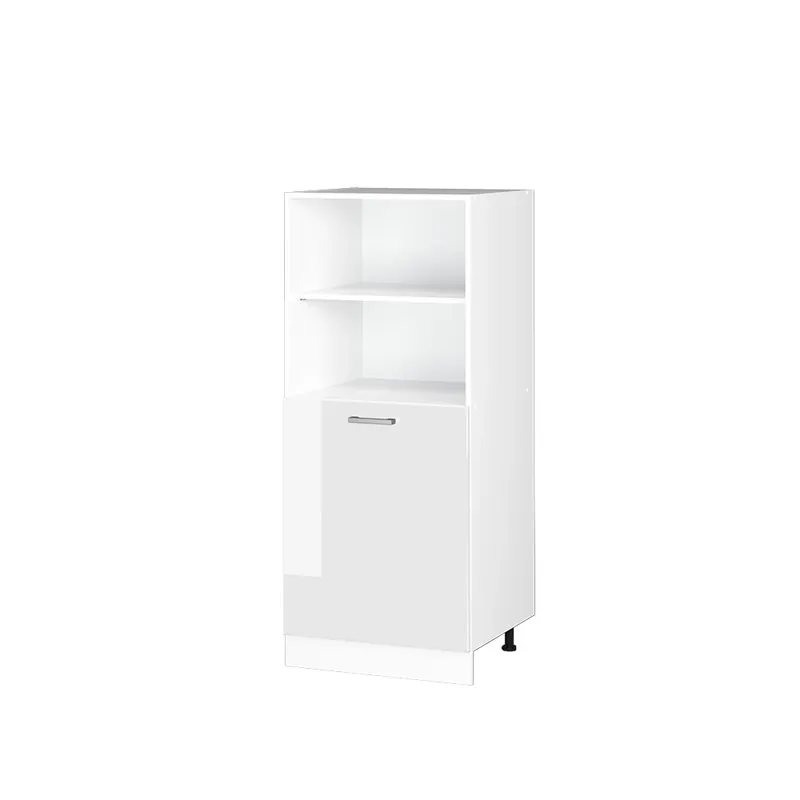 Reducere extra Dulap înalt universal R-Line Alb lucios ridicat 60 cm cu rafturi și ușă deschise Vicco