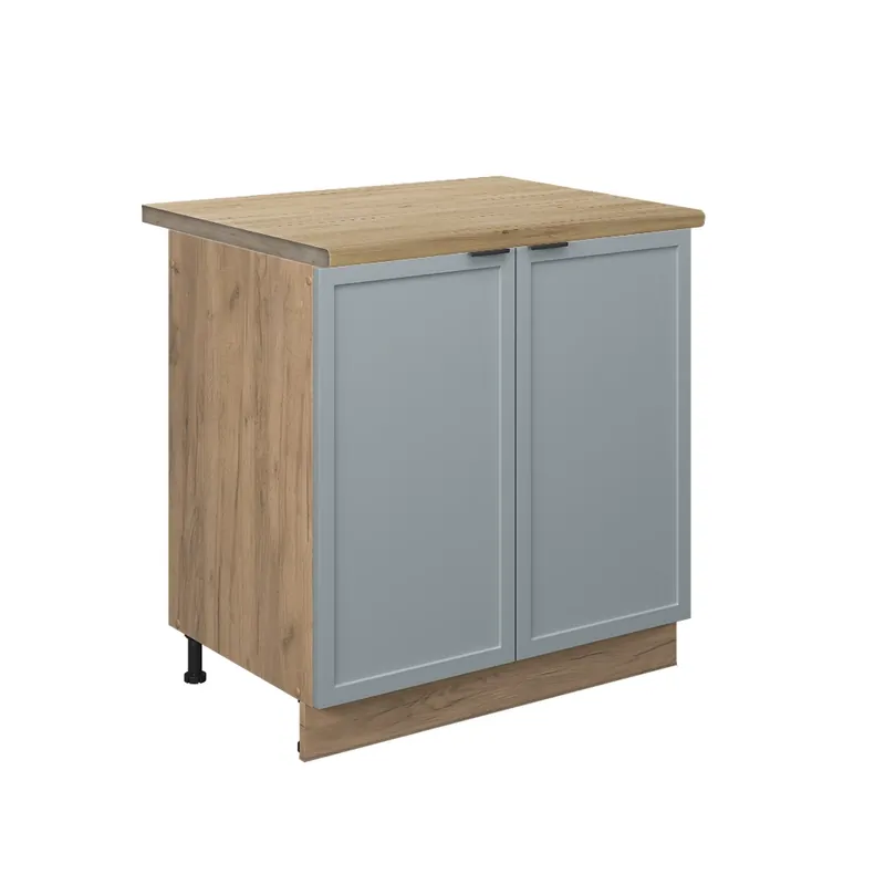 Dulap de bază pentru chiuvetă Fame-Line Albastru-gri deschis 80 cm , AP Stejar Vicco Ofertă
