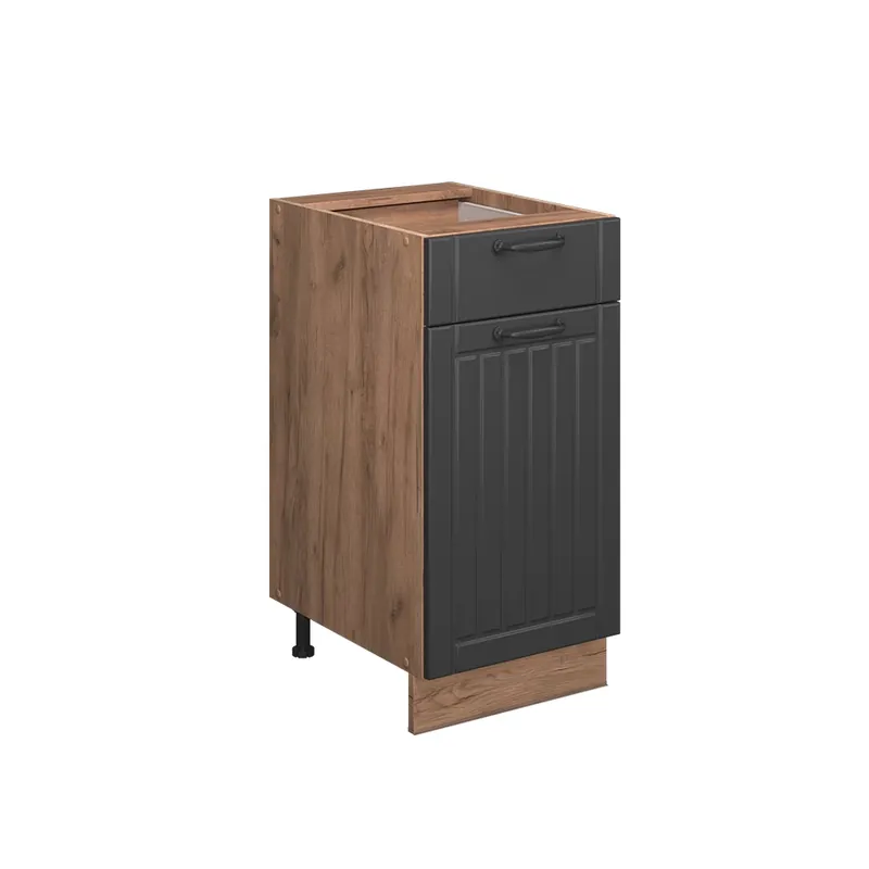 Dulap de bază de bucătărie Fame-Line Gri închis 40 cm , AP Stejar Vicco Reducere extra