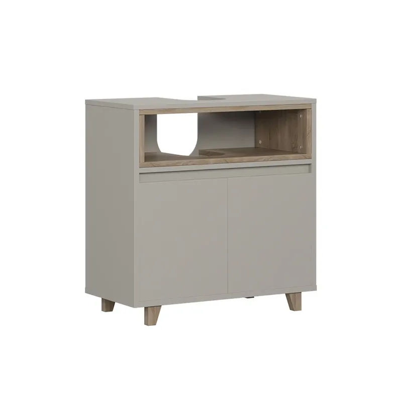 Dulap de bază pentru chiuvetă Elnor Greige 60x61 cm cu 2 uși Vicco Expediere rapidă