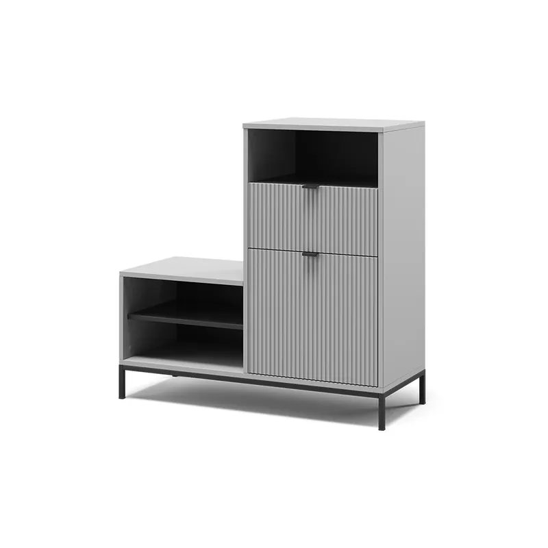 Bancă pentru încălțăminte Eliza Gri 100x98.5 cm cu usa si sertar Vicco Cumpără online