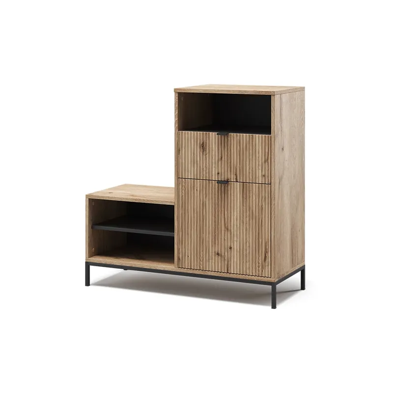 Bancă pentru încălțăminte Eliza Stejar viking 100x98.5 cm cu 6 compartimente Vicco Nu rata